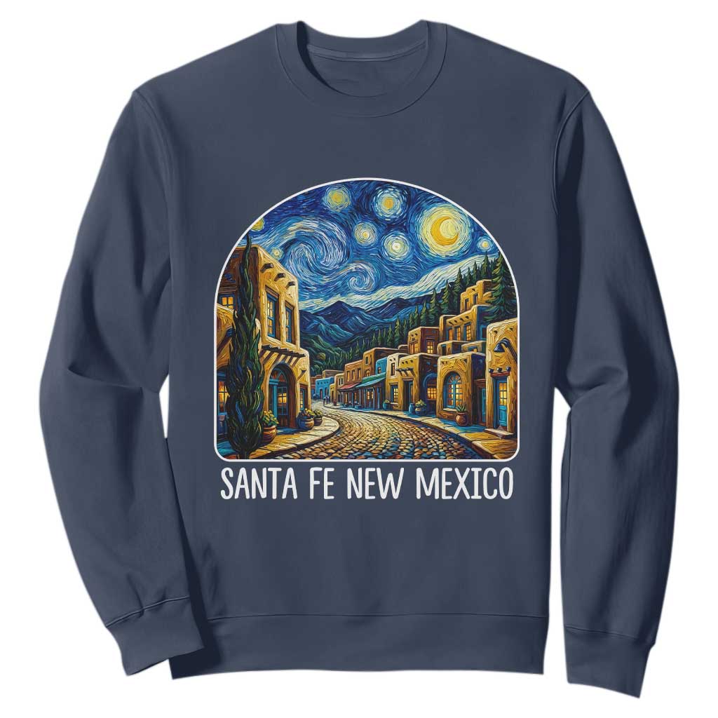 Santa Fe New Mexico Starry Night Style Sweatshirt TS14 Navy Print Your Wear