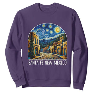 Santa Fe New Mexico Starry Night Style Sweatshirt TS14 Purple Print Your Wear