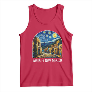 Santa Fe New Mexico Starry Night Style Tank Top TS14 Red Print Your Wear