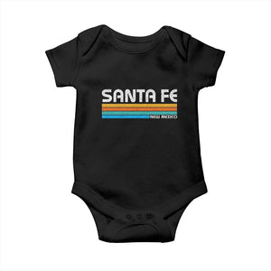 Retro Santa Fe New Mexico Distressed Souvenir Baby Onesie TS14 Black Print Your Wear