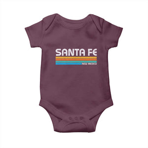 Retro Santa Fe New Mexico Distressed Souvenir Baby Onesie TS14 Maroon Print Your Wear