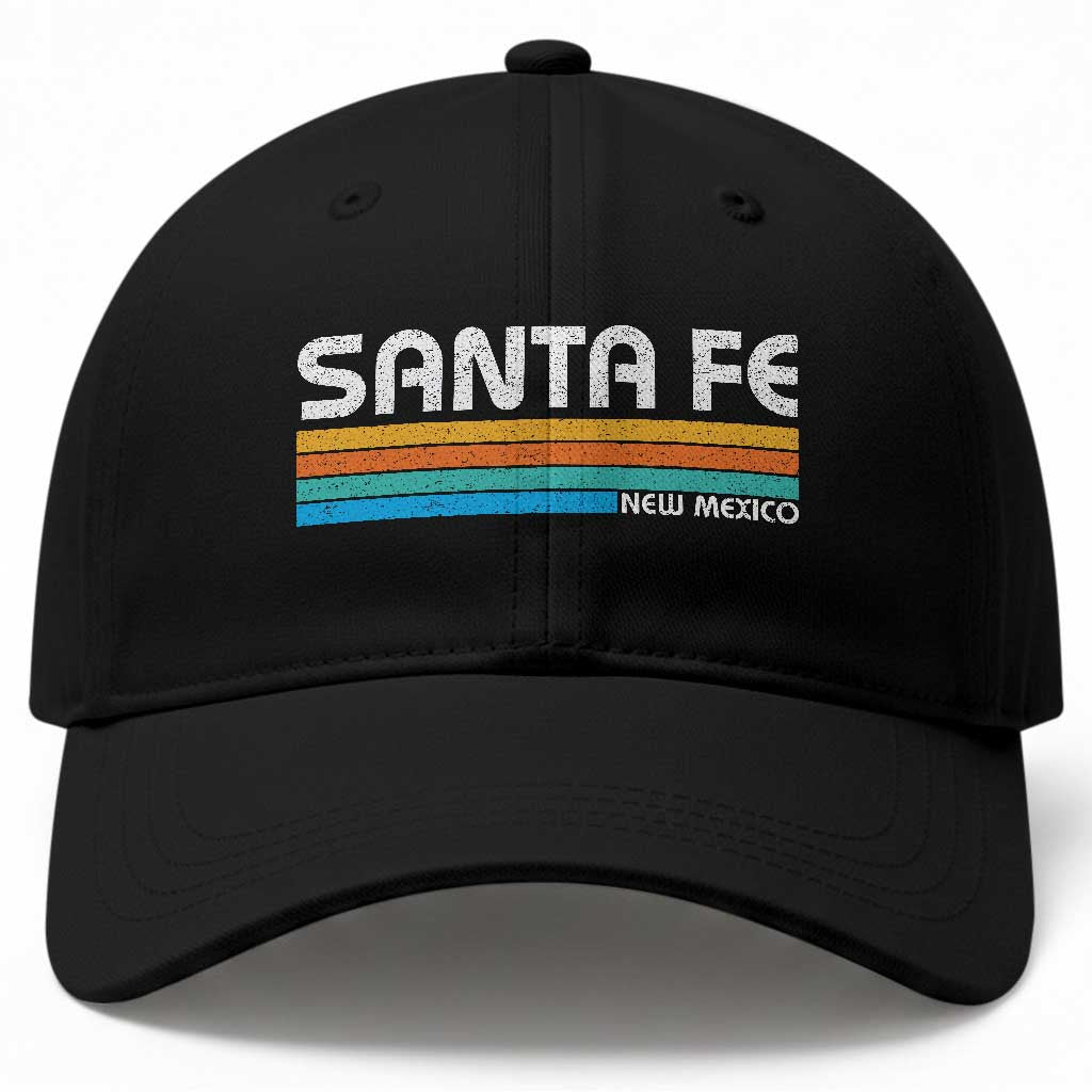 Retro Santa Fe New Mexico Distressed Souvenir Baseball Cap TS14 Print Your Wear
