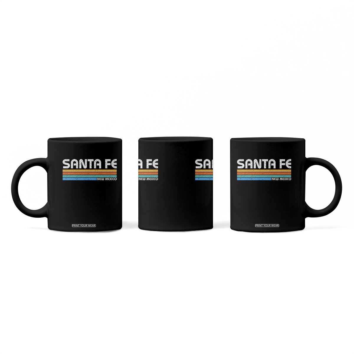 Retro Santa Fe New Mexico Distressed Souvenir Coffee Mug TS14 Print Your Wear