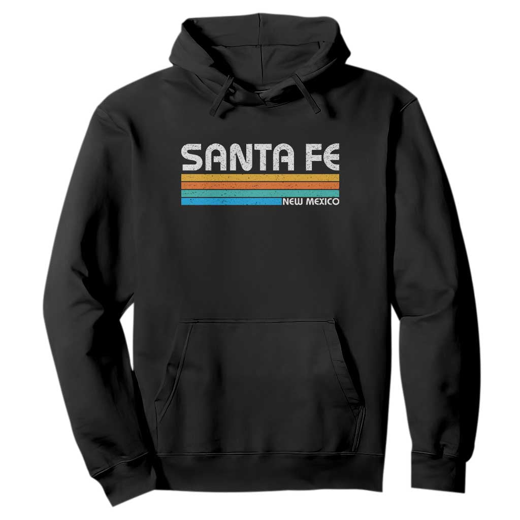 Retro Santa Fe New Mexico Distressed Souvenir Hoodie TS14 Black Print Your Wear