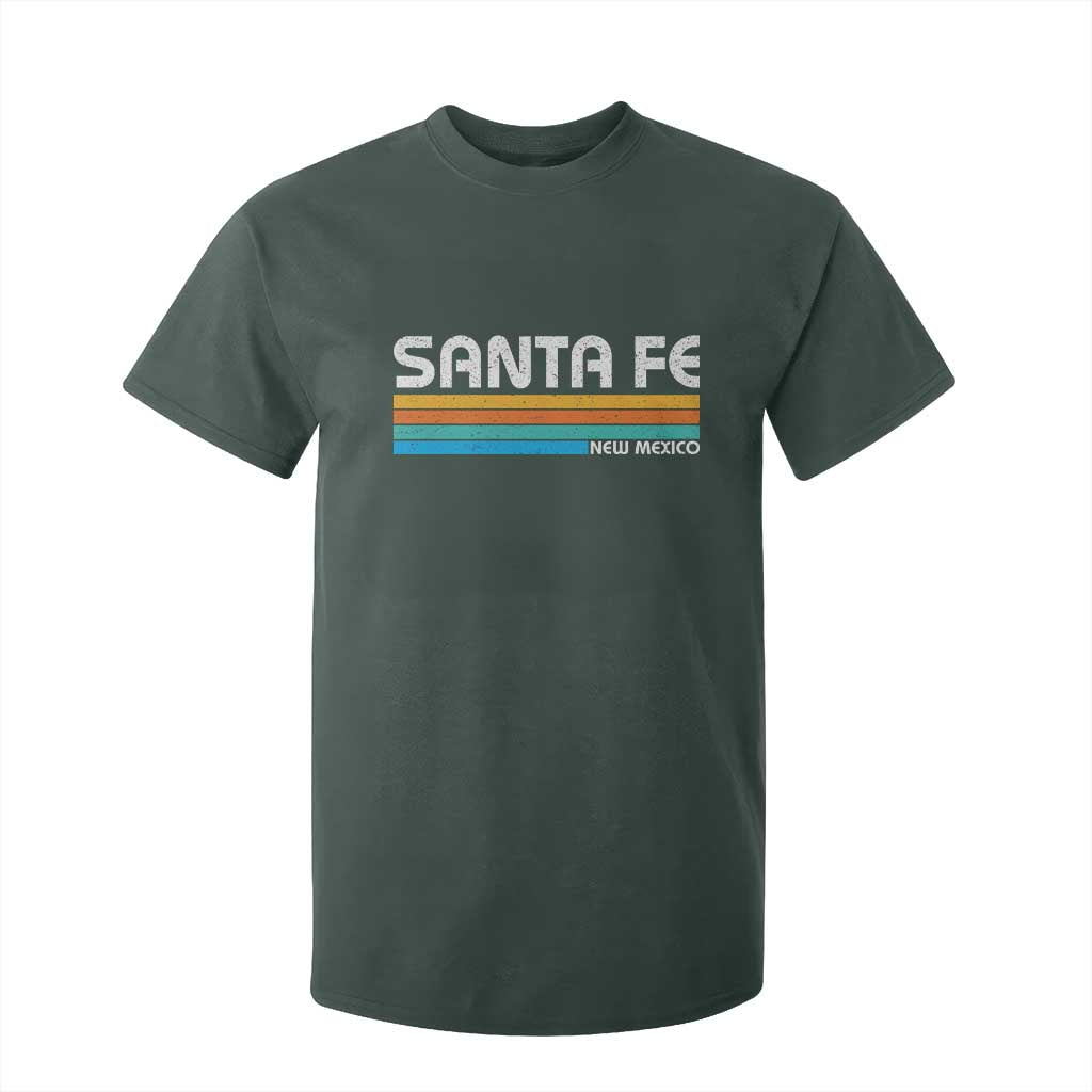 Retro Santa Fe New Mexico Distressed Souvenir T Shirt For Kid TS14 Dark Forest Green Print Your Wear
