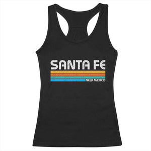 Retro Santa Fe New Mexico Distressed Souvenir Racerback Tank Top TS14 Black Print Your Wear