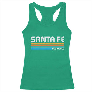 Retro Santa Fe New Mexico Distressed Souvenir Racerback Tank Top TS14 Irish Green Print Your Wear
