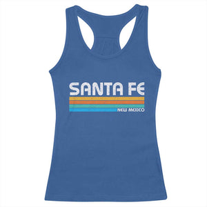 Retro Santa Fe New Mexico Distressed Souvenir Racerback Tank Top TS14 Royal Blue Print Your Wear
