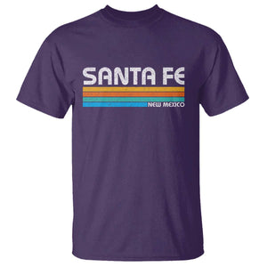 Retro Santa Fe New Mexico Distressed Souvenir T Shirt TS14 Purple Print Your Wear