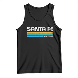 Retro Santa Fe New Mexico Distressed Souvenir Tank Top TS14 Black Print Your Wear