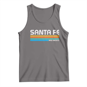 Retro Santa Fe New Mexico Distressed Souvenir Tank Top TS14 Deep Heather Print Your Wear