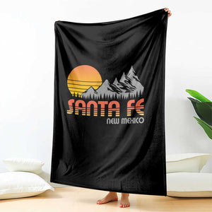 Retro Santa Fe New Mexico Mountain Southwest Throw Blanket TS14 Print Your Wear