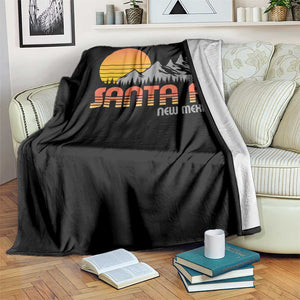 Retro Santa Fe New Mexico Mountain Southwest Throw Blanket TS14 Print Your Wear