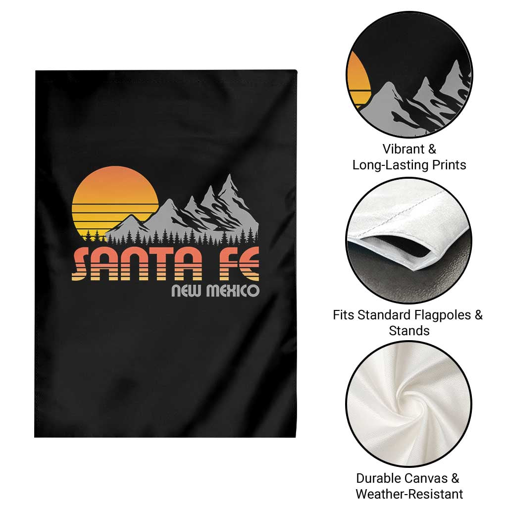 Retro Santa Fe New Mexico Mountain Southwest Garden Flag TS14 Print Your Wear
