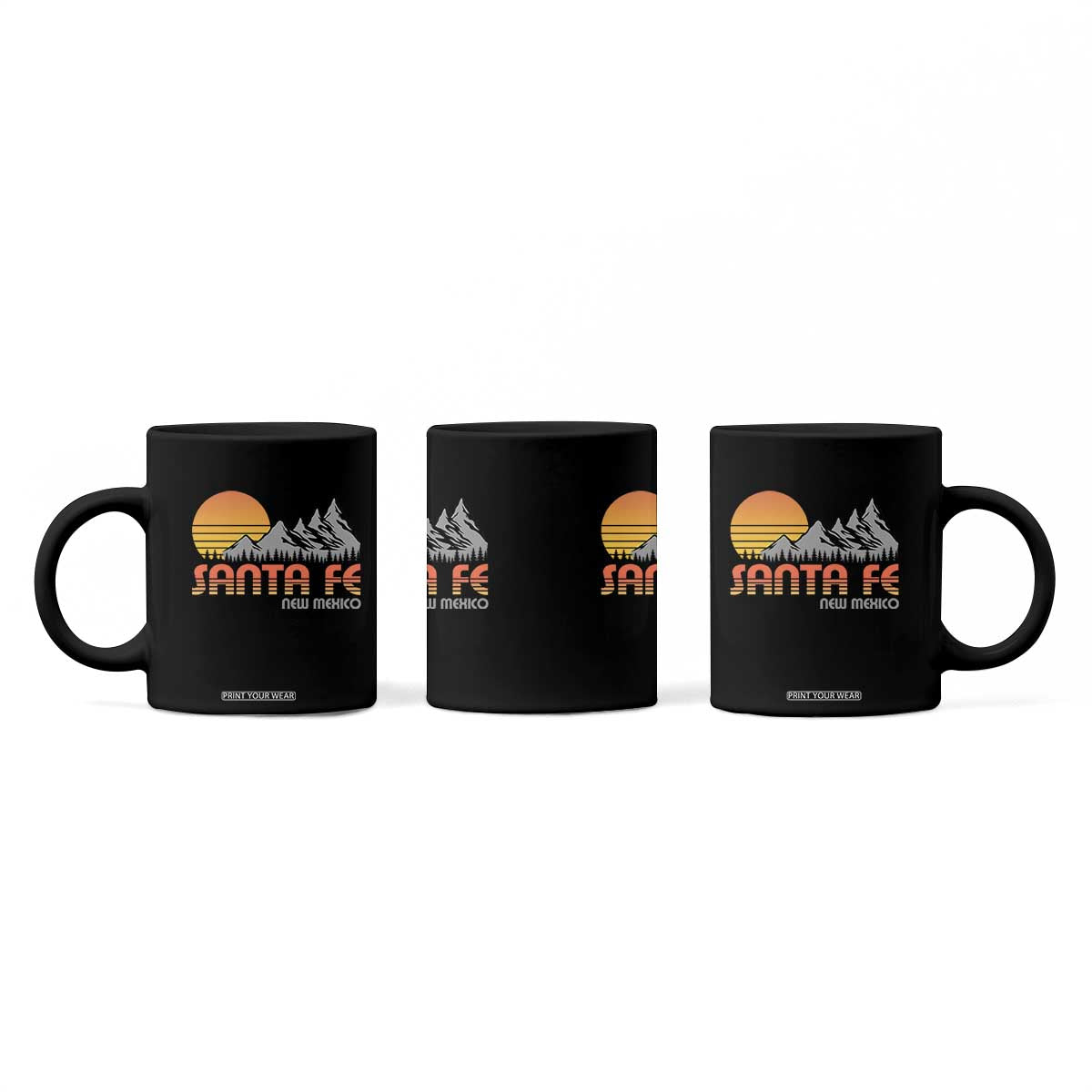 Retro Santa Fe New Mexico Mountain Southwest Coffee Mug TS14 Print Your Wear