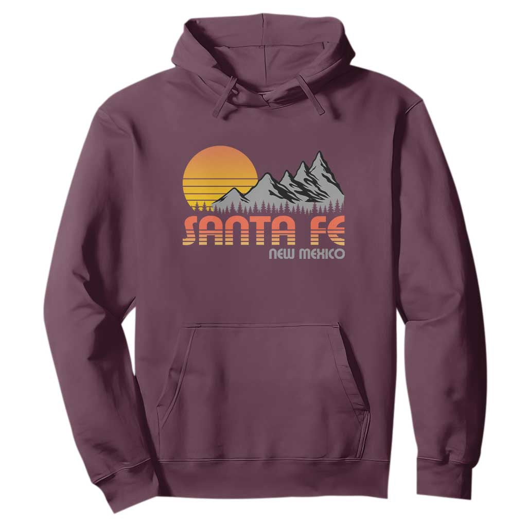 Retro Santa Fe New Mexico Mountain Southwest Hoodie TS14 Maroon Print Your Wear