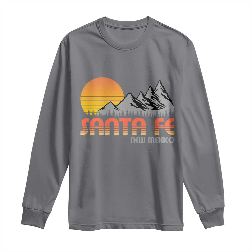 Retro Santa Fe New Mexico Mountain Southwest Long Sleeve Shirt TS14 Charcoal Print Your Wear