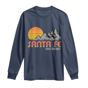 Retro Santa Fe New Mexico Mountain Southwest Long Sleeve Shirt TS14 Navy Print Your Wear
