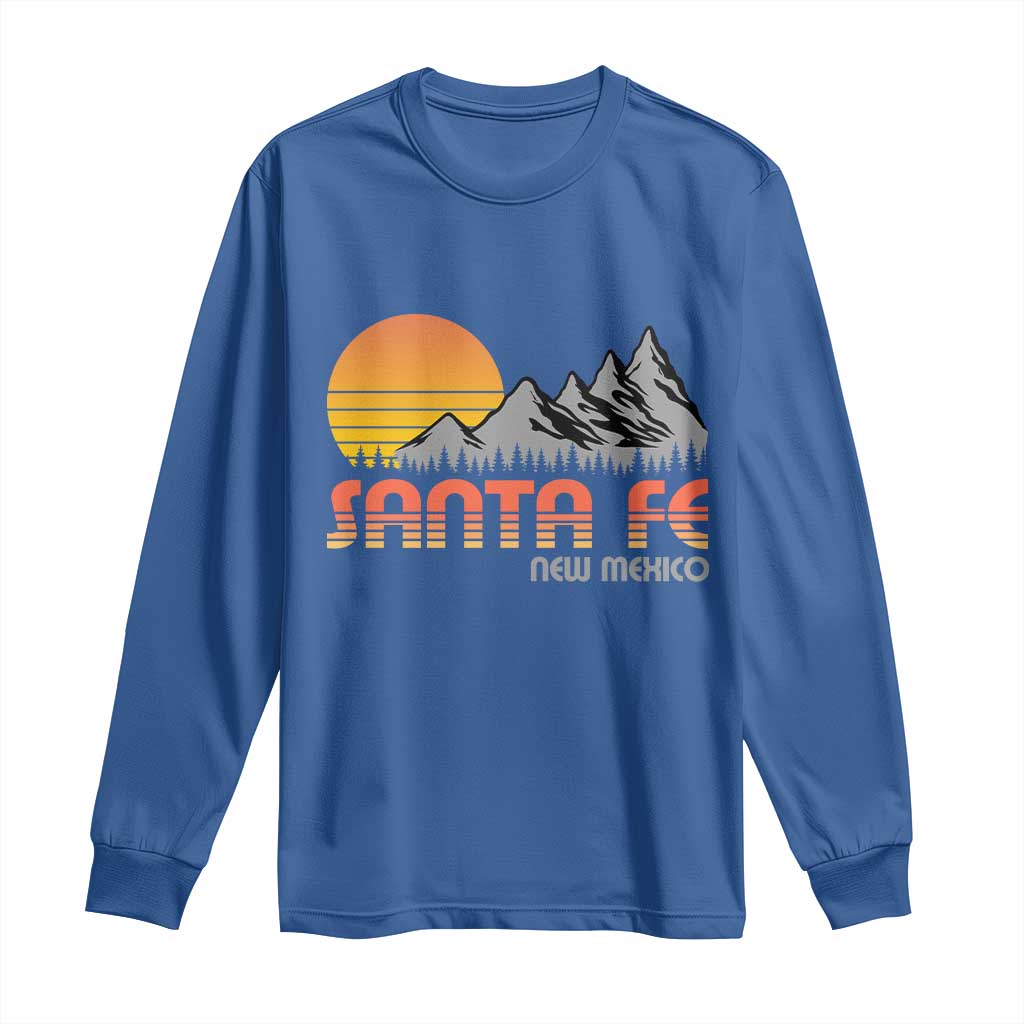 Retro Santa Fe New Mexico Mountain Southwest Long Sleeve Shirt TS14 Royal Blue Print Your Wear