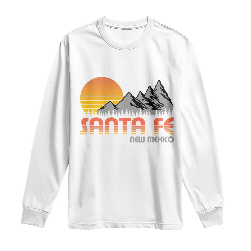 Retro Santa Fe New Mexico Mountain Southwest Long Sleeve Shirt TS14 White Print Your Wear