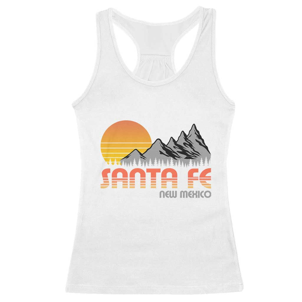 Retro Santa Fe New Mexico Mountain Southwest Racerback Tank Top TS14 White Print Your Wear