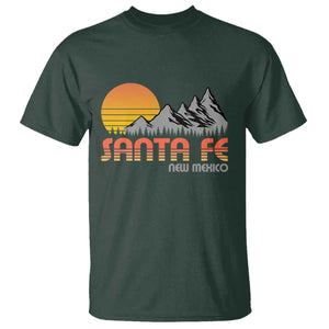 Retro Santa Fe New Mexico Mountain Southwest T Shirt TS14 Dark Forest Green Print Your Wear