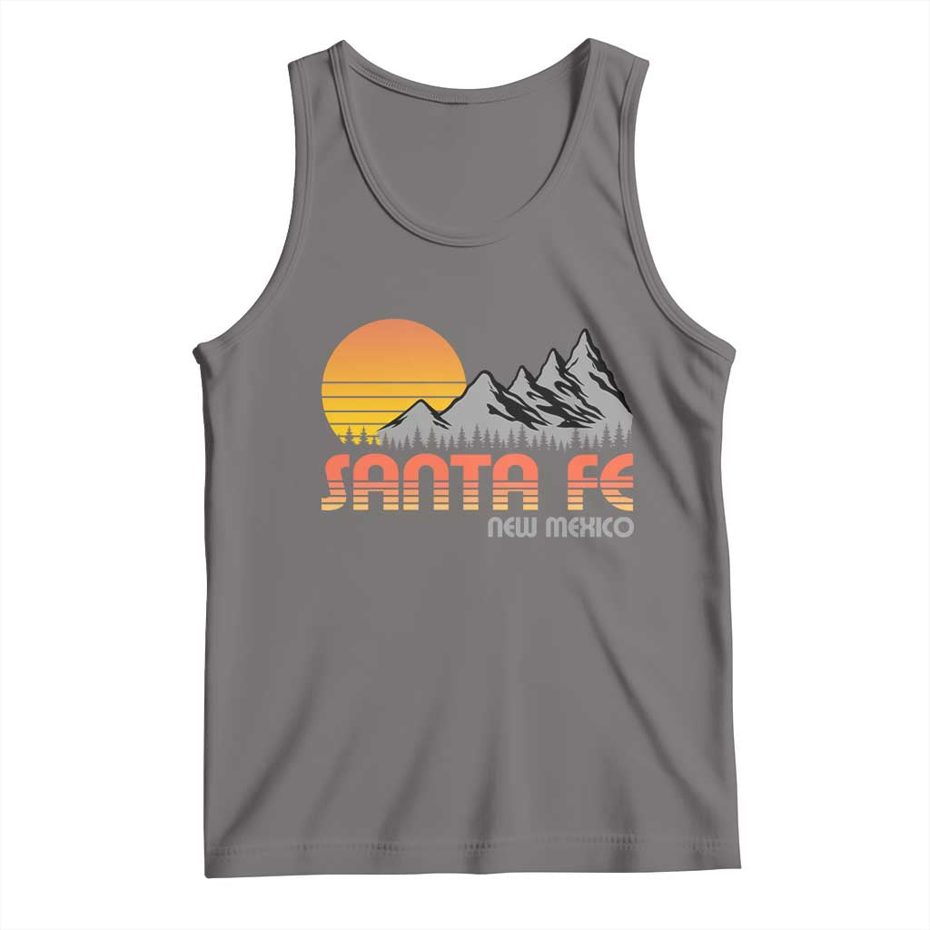 Retro Santa Fe New Mexico Mountain Southwest Tank Top TS14 Deep Heather Print Your Wear