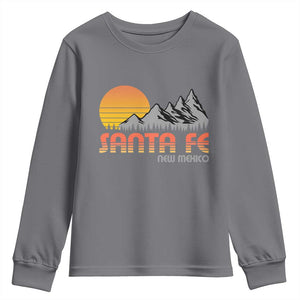 Retro Santa Fe New Mexico Mountain Southwest Youth Sweatshirt TS14 Charcoal Print Your Wear