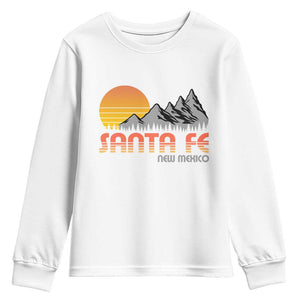 Retro Santa Fe New Mexico Mountain Southwest Youth Sweatshirt TS14 White Print Your Wear