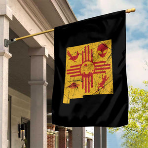 New Mexico State Map Zia Symbol Famous Icons Garden Flag TS14 Print Your Wear