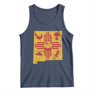 New Mexico State Map Zia Symbol Famous Icons Tank Top TS14 Navy Print Your Wear