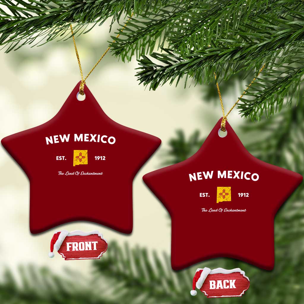 New Mexico Flag Map Zia Sun Souvenir Ceramic Ornament TS14 Print Your Wear
