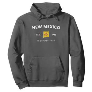 New Mexico Flag Map Zia Sun Souvenir Hoodie TS14 Dark Heather Print Your Wear