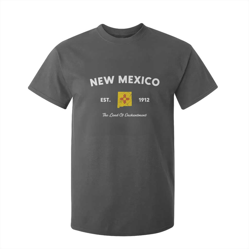 New Mexico Flag Map Zia Sun Souvenir T Shirt For Kid TS14 Dark Heather Print Your Wear
