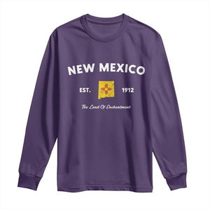 New Mexico Flag Map Zia Sun Souvenir Long Sleeve Shirt TS14 Purple Print Your Wear