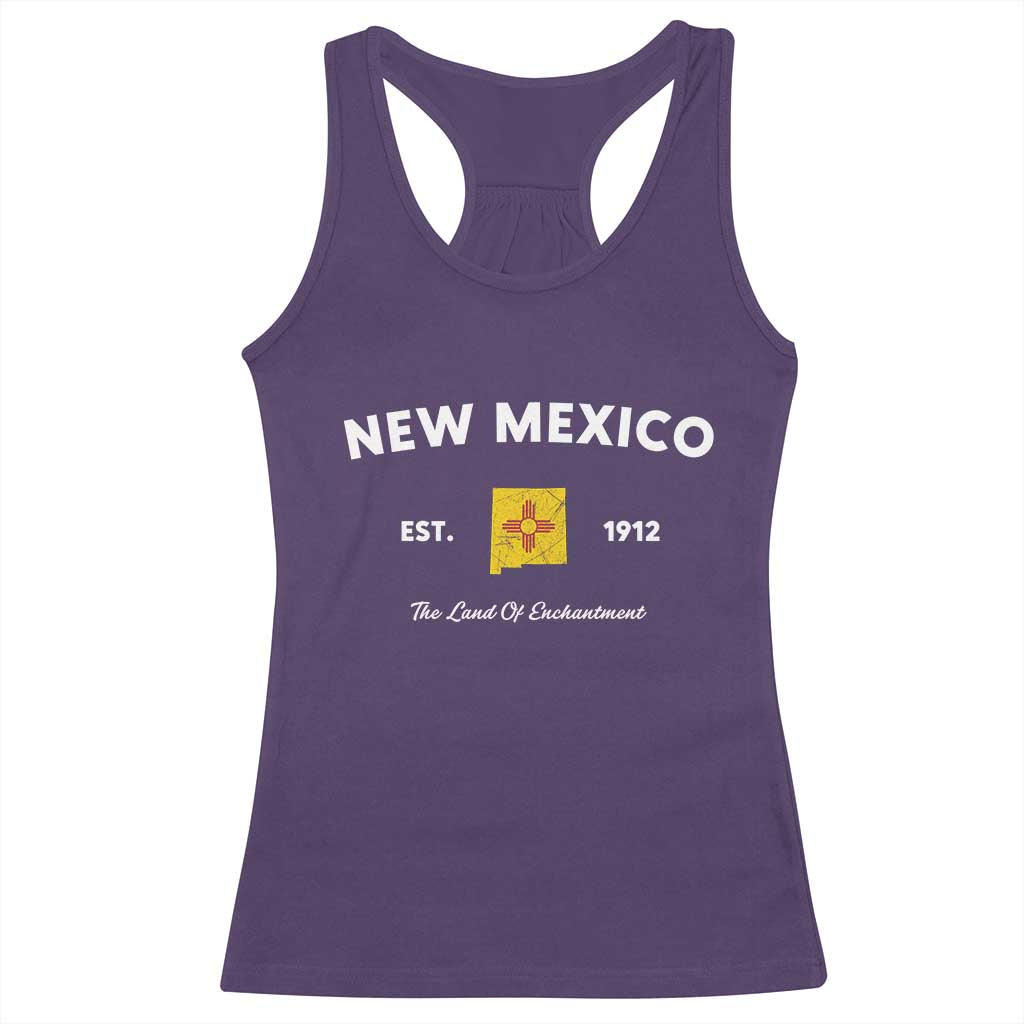 New Mexico Flag Map Zia Sun Souvenir Racerback Tank Top TS14 Purple Print Your Wear