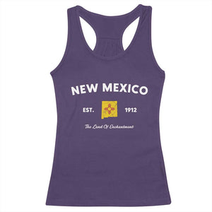 New Mexico Flag Map Zia Sun Souvenir Racerback Tank Top TS14 Purple Print Your Wear