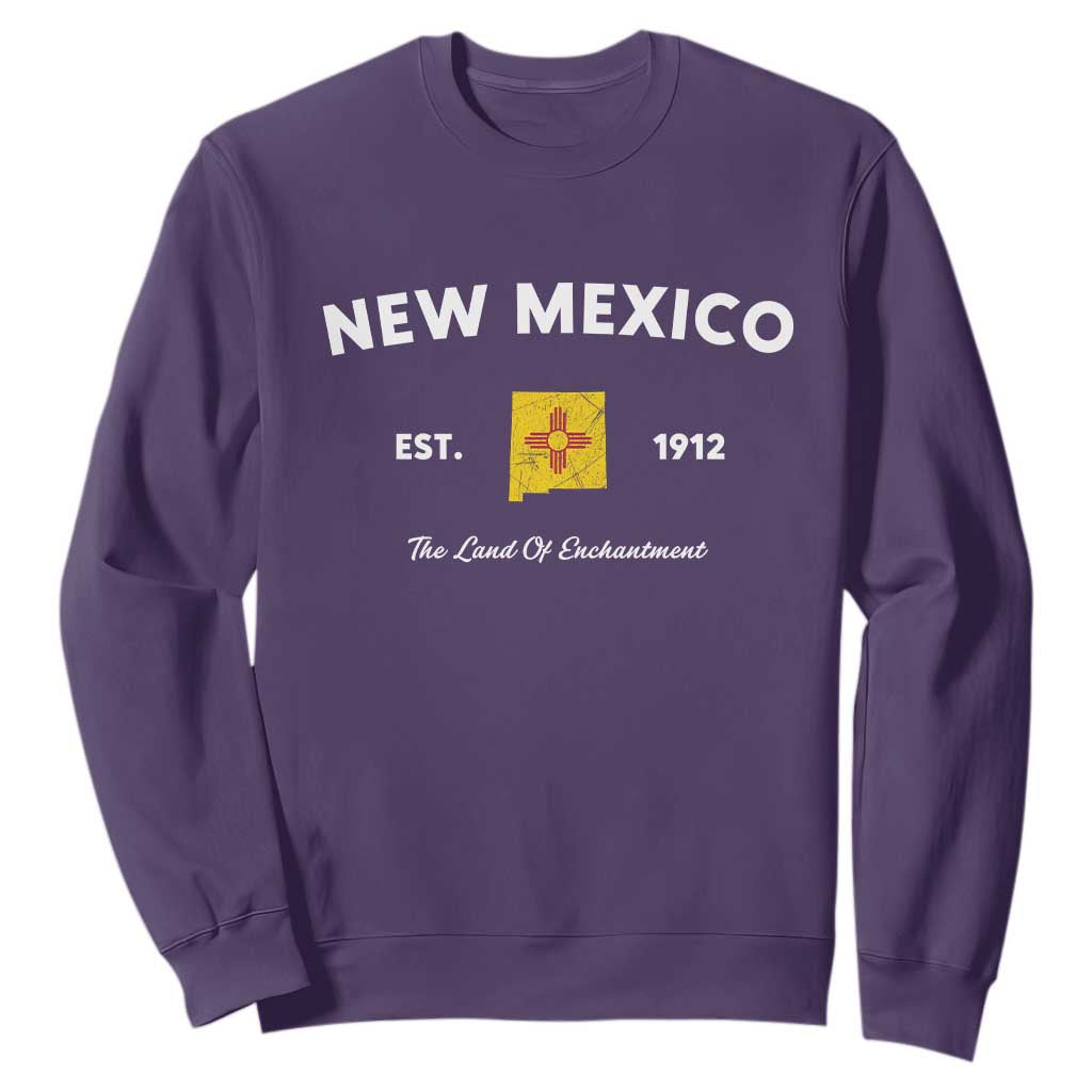 New Mexico Flag Map Zia Sun Souvenir Sweatshirt TS14 Purple Print Your Wear