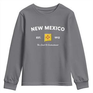 New Mexico Flag Map Zia Sun Souvenir Youth Sweatshirt TS14 Charcoal Print Your Wear