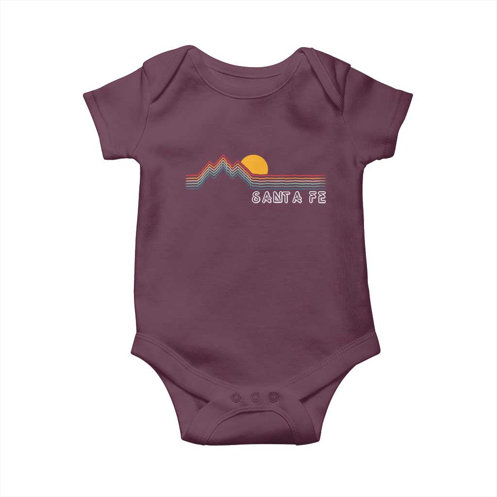 Retro Santa Fe New Mexico Baby Onesie TS14 Maroon Print Your Wear