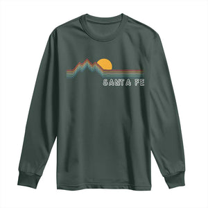 Retro Santa Fe New Mexico Long Sleeve Shirt TS14 Dark Forest Green Print Your Wear