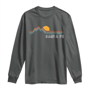 Retro Santa Fe New Mexico Long Sleeve Shirt TS14 Dark Heather Print Your Wear