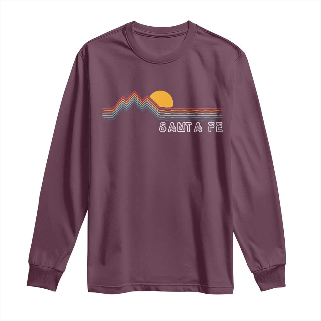 Retro Santa Fe New Mexico Long Sleeve Shirt TS14 Maroon Print Your Wear