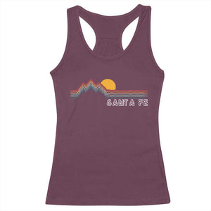 Retro Santa Fe New Mexico Racerback Tank Top TS14 Maroon Print Your Wear