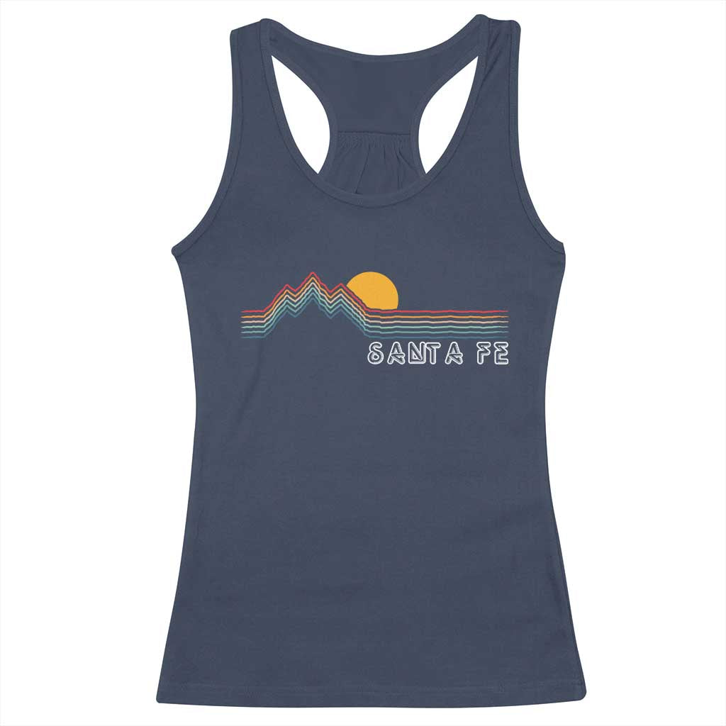 Retro Santa Fe New Mexico Racerback Tank Top TS14 Navy Print Your Wear