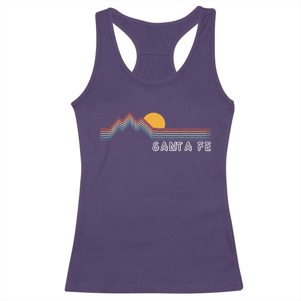 Retro Santa Fe New Mexico Racerback Tank Top TS14 Purple Print Your Wear
