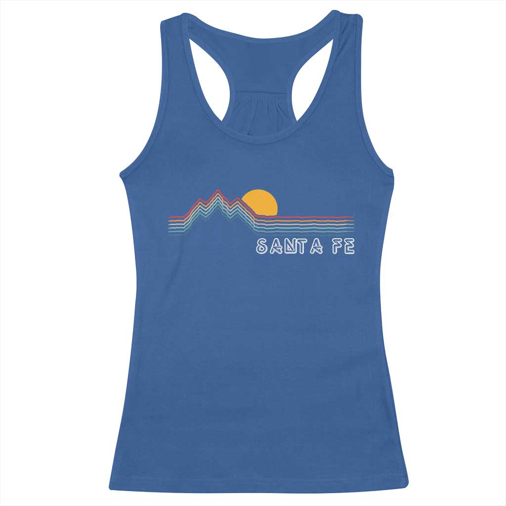Retro Santa Fe New Mexico Racerback Tank Top TS14 Royal Blue Print Your Wear