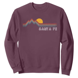 Retro Santa Fe New Mexico Sweatshirt TS14 Maroon Print Your Wear