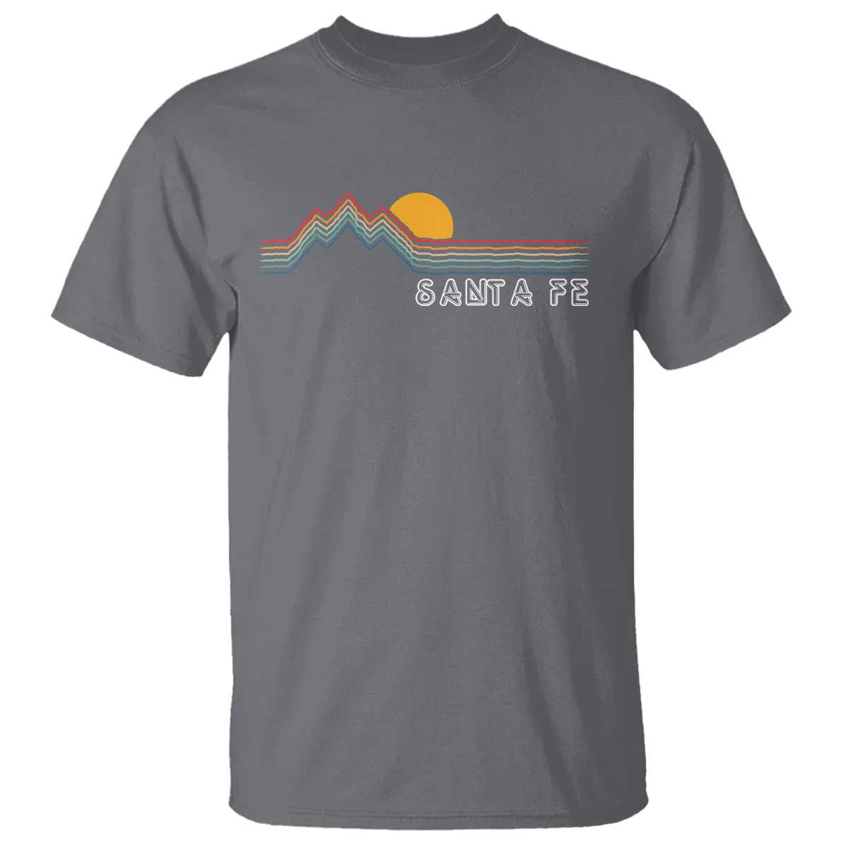 Retro Santa Fe New Mexico T Shirt TS14 Charcoal Print Your Wear