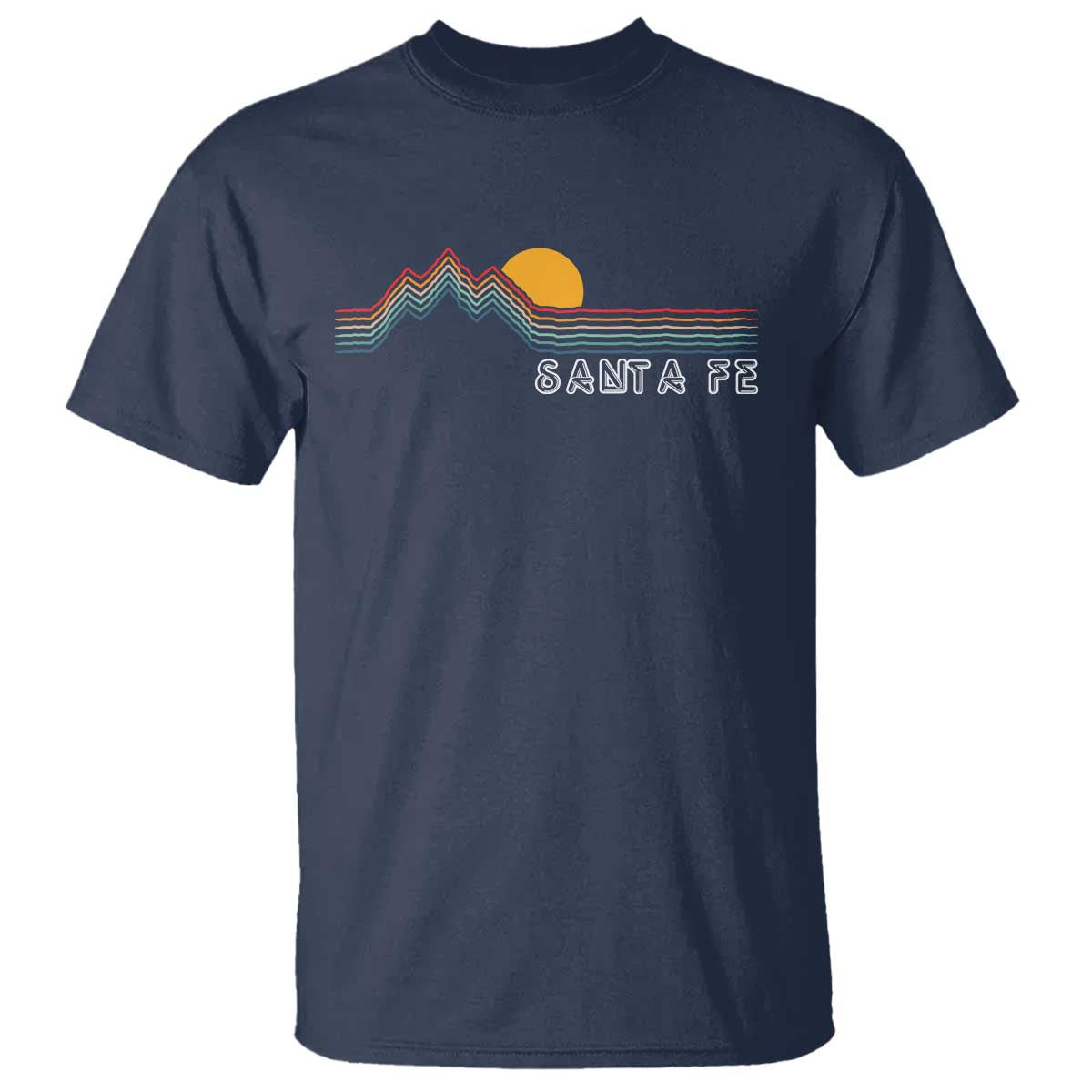 Retro Santa Fe New Mexico T Shirt TS14 Navy Print Your Wear